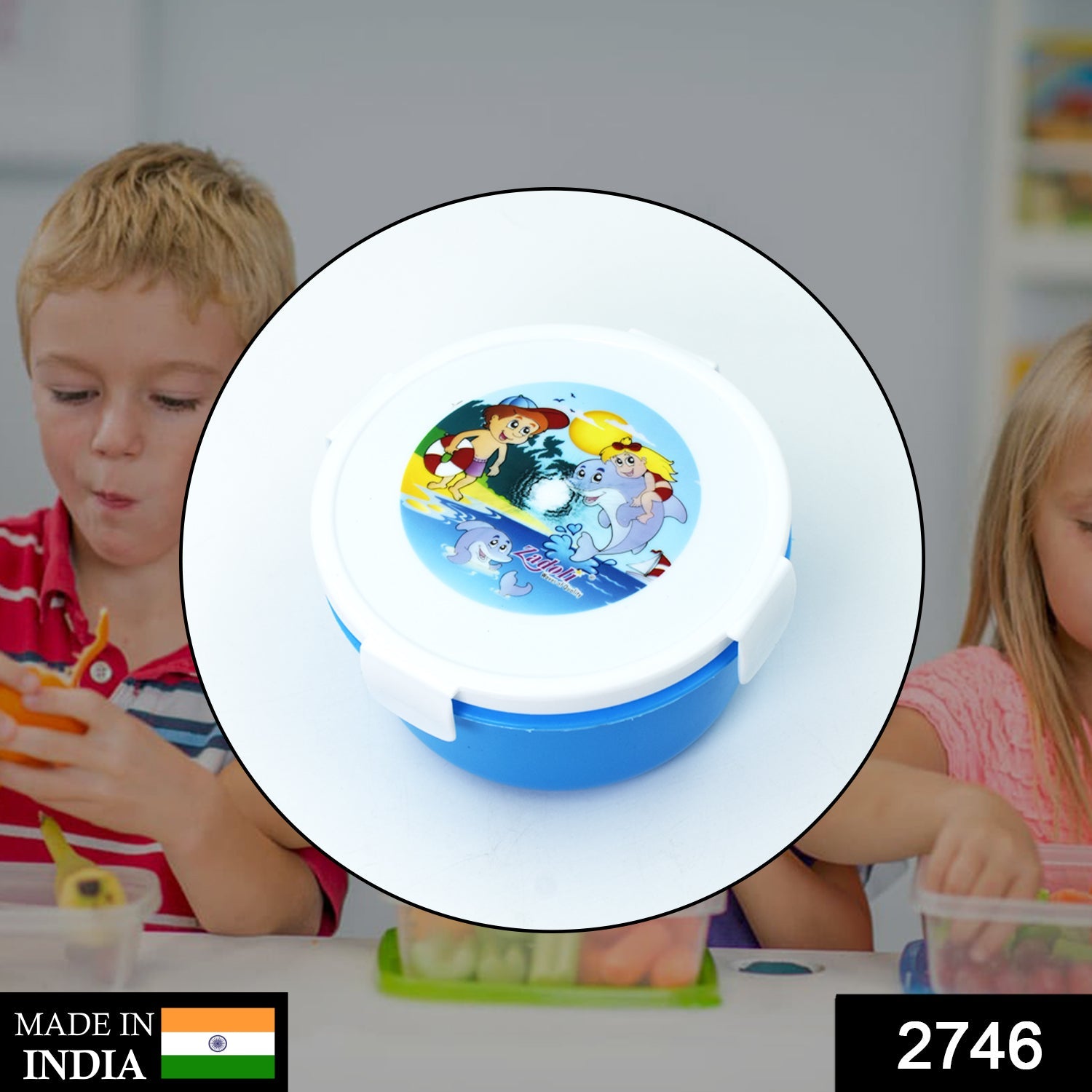 2746 Round Shaped Lunch Box used by various types of peoples for storing their lunch and have a perfect hot meal at anywhere. 2746 Round Shaped Lunch Box used by various types of peoples for storing their lunch and have a perfect hot meal at anywhere.
